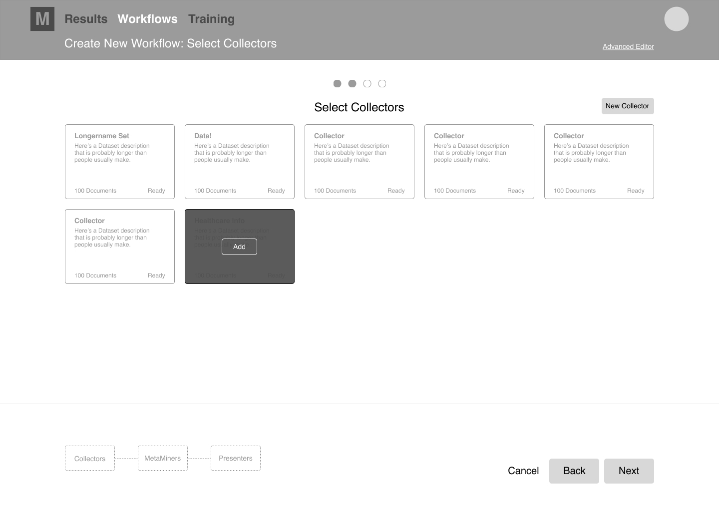 Select DataSets 1